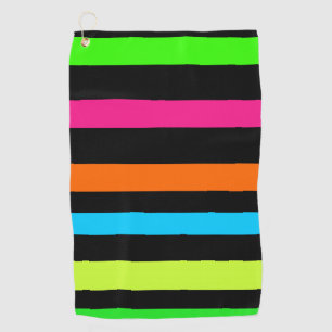 Neon-Streifenmuster Golfhandtuch