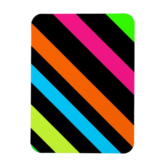 Neon-Streifenmuster Magnet (Vertikal)