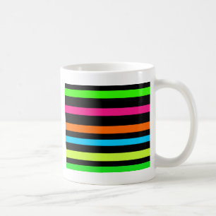 Neon-Streifenmuster Tasse
