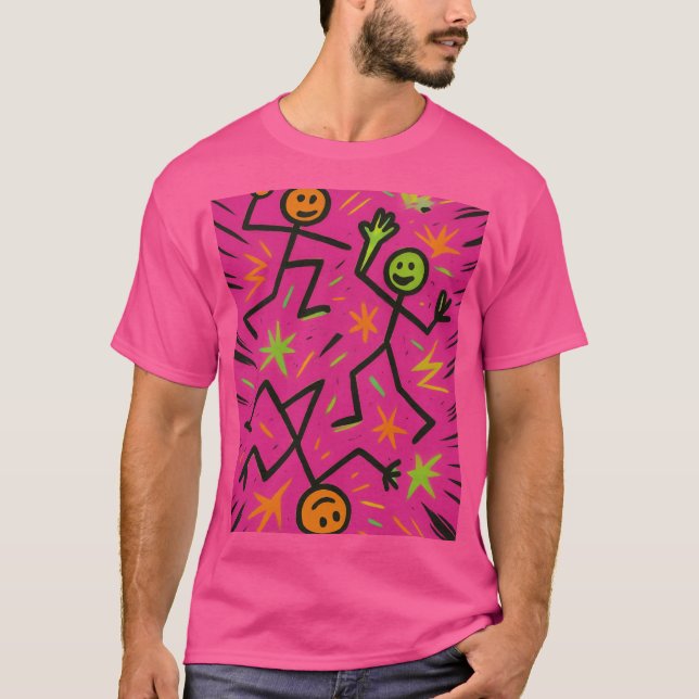 Neon Strichmännchens Tank - Comic Chaos Energy (Vorderseite)