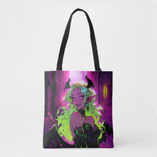 Neon Succubus Demon Anime Girl