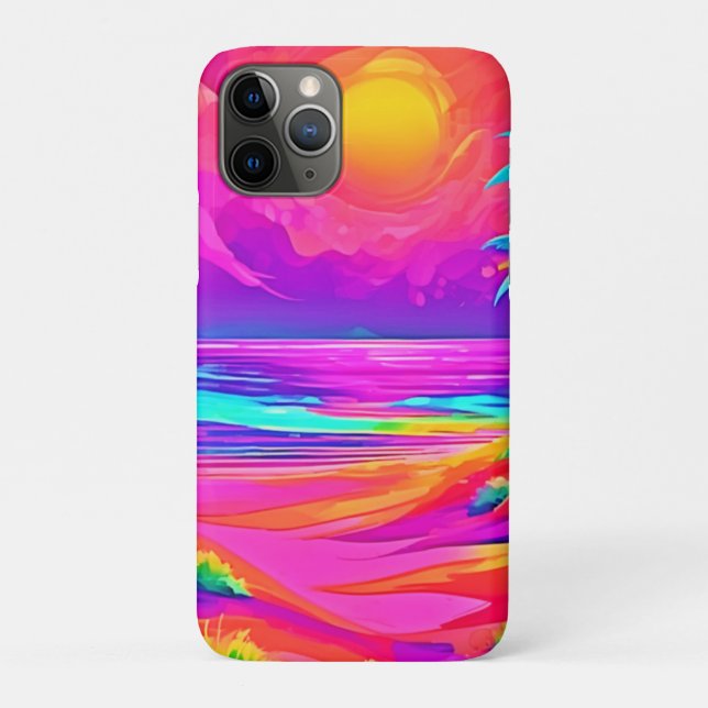 Neon Sun & Beach Bliss Case-Mate iPhone Hülle (Rückseite)