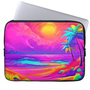 Neon Sun & Beach Bliss Laptopschutzhülle