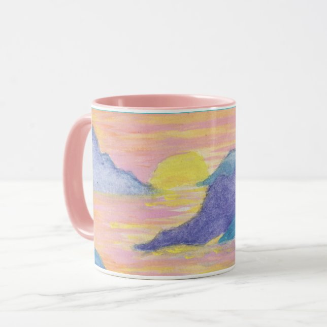 Neon Sunset by Lyric Rivera - Tasse des Kaffees (Vorderseite Links)