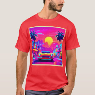 Neon Sunset City Drive T-Shirt
