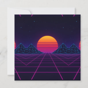 Neon Sunset Grid - Retro-Futuristische Synthwave S
