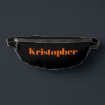 Neon Sunset Orange Classic Name | Black Stylish Bauchtasche<br><div class="desc">Neon Sunset Orange Classic Personalisiert Name | Black Stylish Fanny Pack</div>