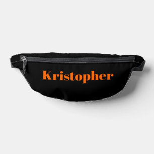 Neon Sunset Orange Classic Name   Black Stylish Bauchtasche