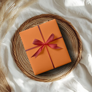 Neon Sunset Orange Solid Color   Classic   elegant Geschenkpapier