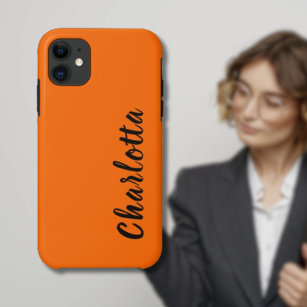 Neon Sunset Orange Solid Color Custom Case-Mate iPhone Hülle