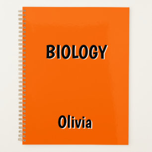 Neon Sunset Orange und Black 3D Personalisiert Nam Planer