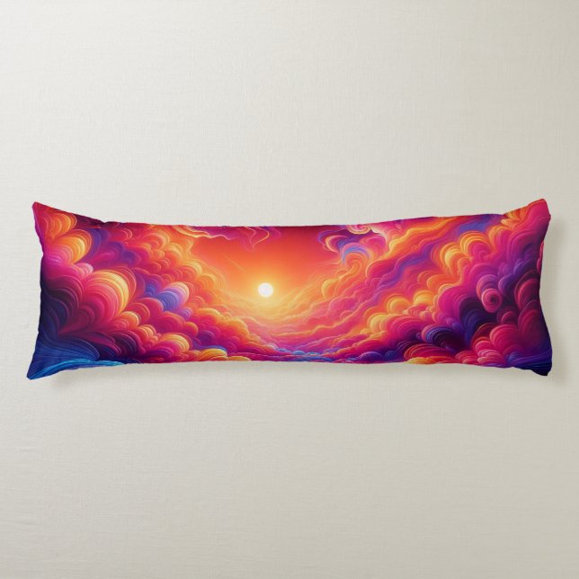 Neon Sunset Seitenschläferkissen (Vorderseite)