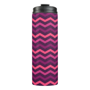 Neon Sunset Zickzack Pattern Thermosbecher