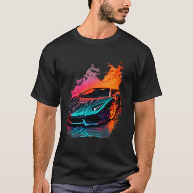 Neon Supercar T-Shirt (Vorderseite)