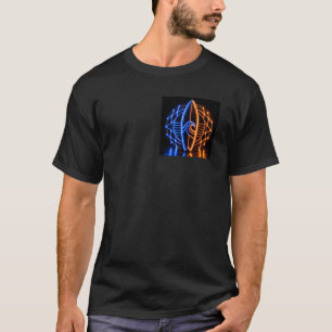 Neon-Surf-Wellen-Vortex – Futuristische Blau- und T-Shirt