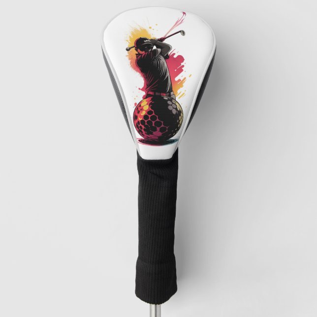 Neon Swing Golf Head Cover - Artistic Headcover (Vorderseite)
