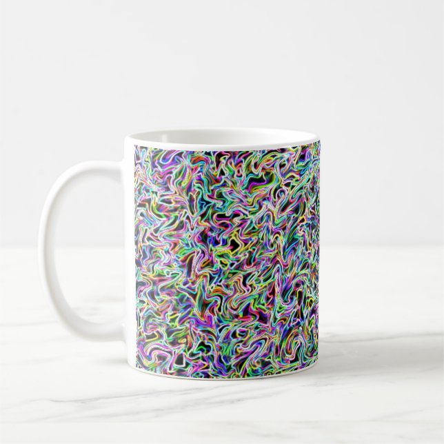 Neon Swirl 11oz Tasse (Links)