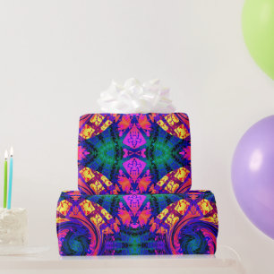 Neon Swirl Party Wrapping Paper Geschenkpapier