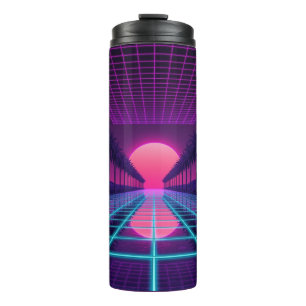 Neon-Synthwave-Ästhetik-Thermobecher Thermosbecher