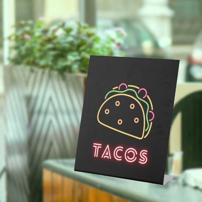 Neon Tacos Symbol Sockelschild (Von Creator hochgeladen)
