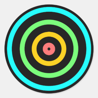 Neon Target Runder Aufkleber