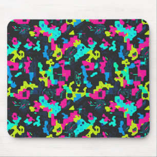 Neon-Tarnmuster Mousepad