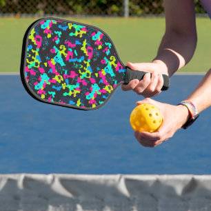 Neon-Tarnmuster Pickleball Schläger