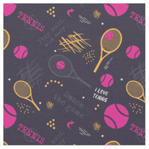 Neon-Tennis-Muster nach Maß Stoff