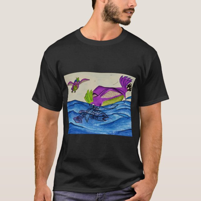 Neon-Tetra-Fisch T-Shirt (Vorderseite)