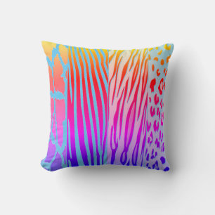 Neon-Tierdruck-Zebra-Streifen-Kissen Kissen