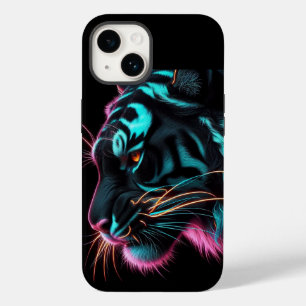 Neon Tiger Design Phone Case/iPhone 14 Fall Case-Mate iPhone 14 Hülle