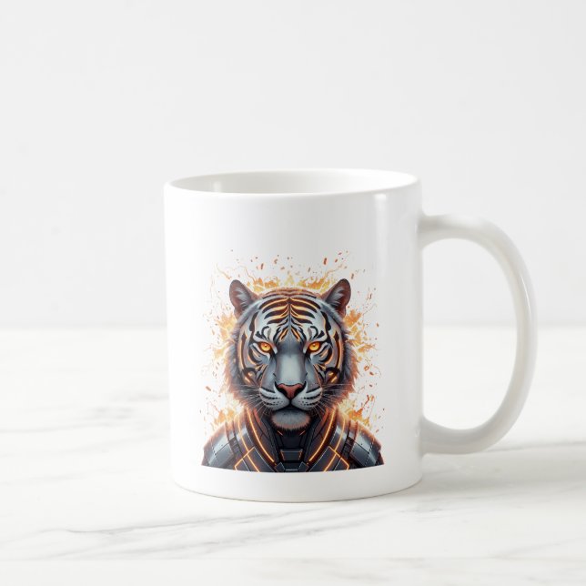 Neon Tiger Spirit of Courage Kaffeetasse (Rechts)