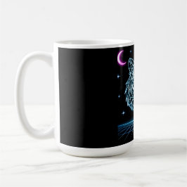 Neon Tiger Synthwave – Electric Striker Retro Kaffeetasse