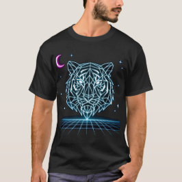 Neon Tiger Synthwave – Electric Striker Retro Tee