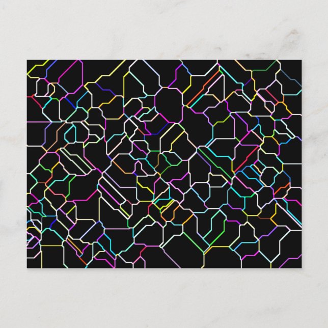 Neon Tilly Tile Postcard Postkarte (Vorderseite)