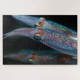 Neon Tintenfisch bei Nacht 20"x30" Puzzle
