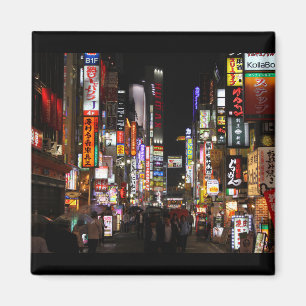 Neon Tokyos Shinjuku bis zum Nacht Magnet