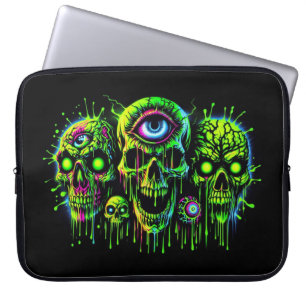 Neon Toxic Waste Skulls Laptopschutzhülle