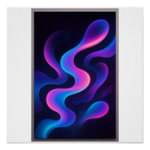 Neon-Träume Abstrakte Poster  Moderne Farbigkeit