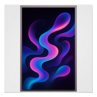 Neon-Träume Abstrakte Poster| Moderne Farbigkeit Poster