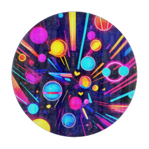 Neon-Träume - psychedelische Formen und Farben Schneidebrett