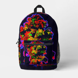 Neon Tree Explosion Bedruckter Rucksack