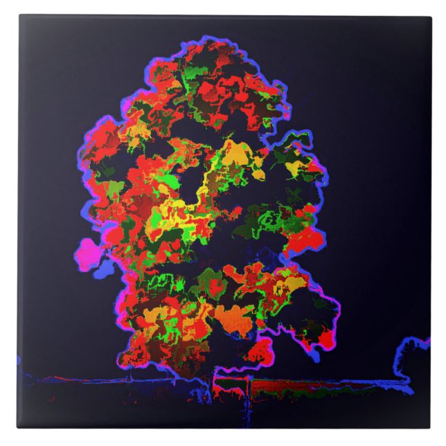 Neon Tree Explosion Fliese (Vorderseite)