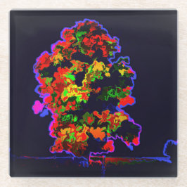 Neon Tree Explosion Glasuntersetzer