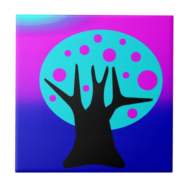 Neon Tree Keramik Tile Fliese (Vorderseite)