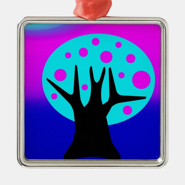 Neon Tree Metal Ornament Aus Metall (Vorne)