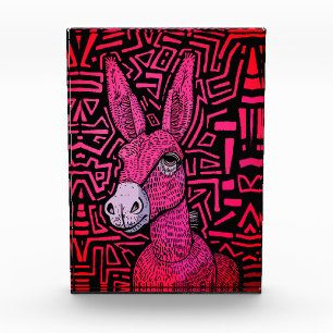 Neon Tribal Donkey - Bold and Psychedelic Wall Art Fotoblock