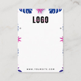 Neon Tropical Exotic Palm Blätter Ohrringe Anzeige Visitenkarte