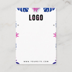 Neon Tropical Exotic Palm Blätter Ohrringe Anzeige Visitenkarte