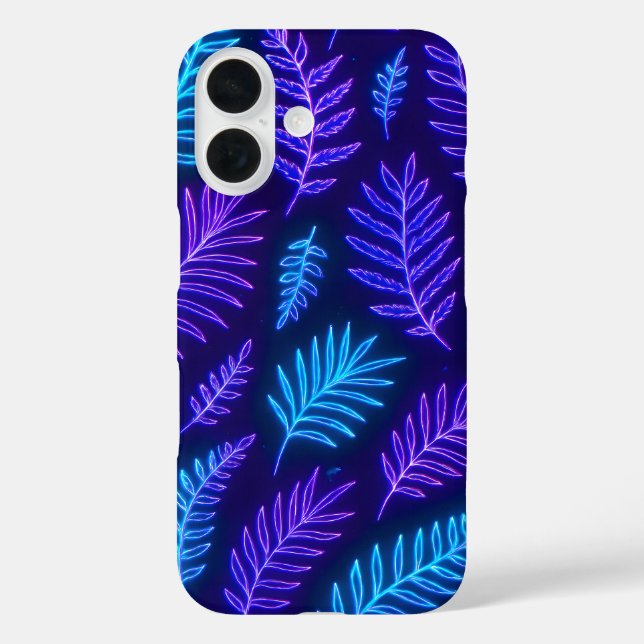 Neon Tropical Leaves Phone Case (Rückseite)